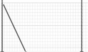vidaXL Gard cu Stâlp Gri 1,6 x 10 m Oțel și PVC