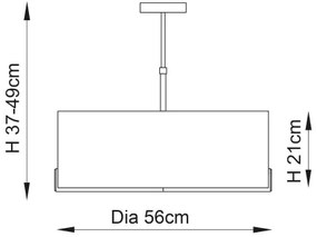 Lustră pe tijă Endon 72635 HAYFIELD 3xE27/40W/230V crom mat/gri