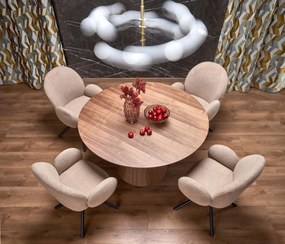 Set masa rotunda Henderson + 4 scaune K498 bej