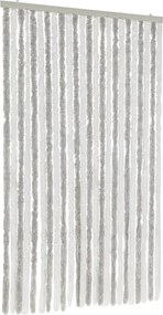 vidaXL Perdea pentru insecte, gri deschis și alb, 100x220 cm, chenille