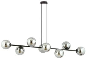 Lustră pe cablu ROSSI 8xE14/10W/230V negru/gri