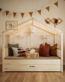 Pat copii Dream Nest House pin 80x160 cm