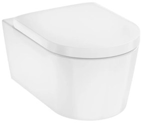 Vas WC suspendat Hansgrohe EluPura S AquaFall Flush alb cu capac softclose