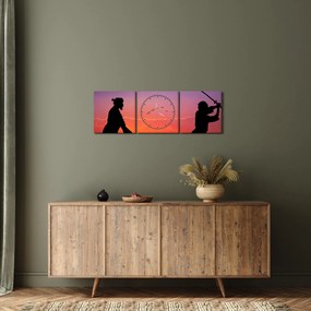Tablou - Samurai (cu ceas) (90x30 cm)