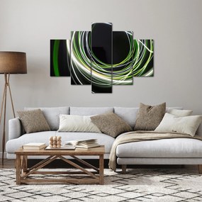 Obraz cu linii verzi (150x105 cm)