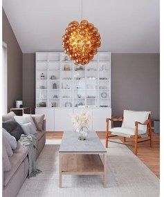 Lustră pe cablu ByRydens 4202230-5512 DELUXE 4xE14/5W/230V fumuriu/maro