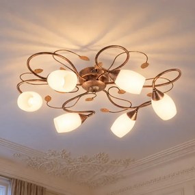BRILAGI - Plafonieră GRACE 6xE27/40W/230V Ø 79 cm patină/cupru