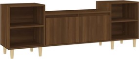 vidaXL Comodă TV, stejar maro, 160x35x55 cm, lemn prelucrat