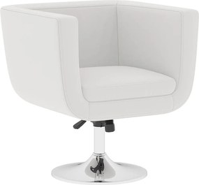 vidaXL Scaun de bar, alb, piele ecologică