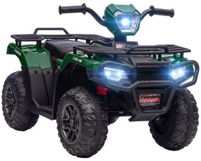 ATV electric copii, Ride-on, functii de mers inainte si inapoi, 12V, cu lumini | Aosom Romania