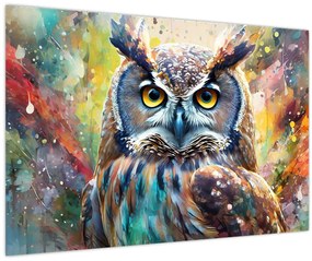 Tablou - Pictură de o bufniță (90x60 cm)