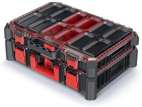 Set 2 organizatoare C, 54,3 x 39 x 20 cm, cutii + separatoare, negru