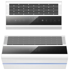 Purificator de aer Attractive Oberon 350, 85W, Pana la 65 m², 350 m³/h, 3 viteze, Wi-Fi, Ionizare, Senzori inteligenti, Telecomanda, Ecran tactil, Alb/Negru