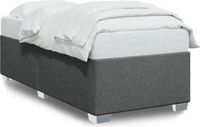 vidaXL Cadru de pat fără saltea, gri închis, 80x200 cm, textil