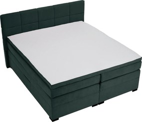 Pat boxspring, 200x200, verde, APRIL