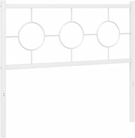 vidaXL Tăblie de pat de schimb metalică, alb, 100 cm