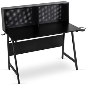 JAKS Masă de gaming negru Roll 138,5 cm
