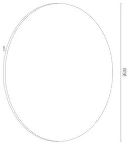 Aplica LED de perete cu lumina ambientala design modern Oregon plus rosu 30cm