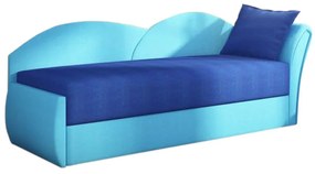 Expedo Canapea extensibilă RICCARDO, 200x80x75, albastru închis + deschis albastru (alova22/alova29), dreapta