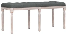 344451 vidaXL Bancă, gri închis, 110x40x49 cm, textil