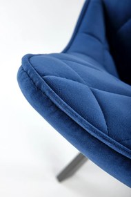 Scaun K450 velvet bleumarin