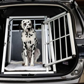 Cușcă de transport din aluminiu pentru câini 89 × 69 × 50 cm