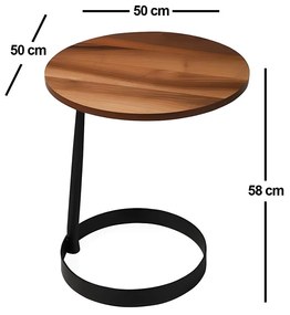 Măsuță laterală Luvipi (Nuc) . 1094773