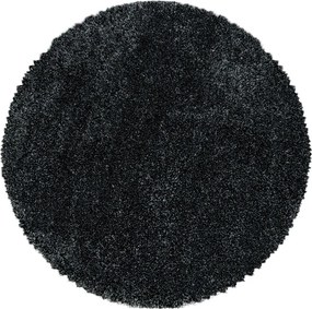 Covor gri antracit rotund ø 80 cm Fluffy – Ayyildiz Carpets