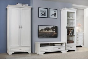 Mobilier living alb clasic IDENTO 2, PAL, 4 piese