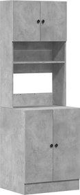 vidaXL Dulap de bucătărie, gri beton, 60x50x180 cm, lemn prelucrat