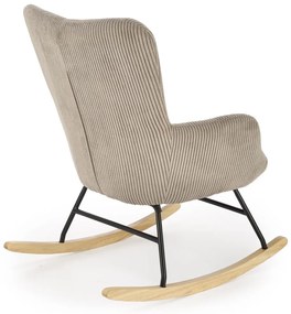 Fotoliu tip balansoar Belmiro velvet gri H92 cm