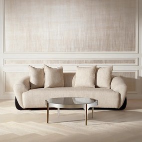 Masuta de Cafea Design LUX, Otel, Sticla, Negru, Artemisa