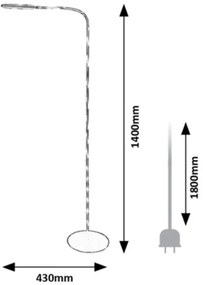 Rabalux 74009 - Lampă LED de podea Adelmo, reglabilă, LED 10W, 230V, negru