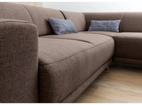 Colțar maro extensibil/cu spațiu de depozitare (cu colț pe partea dreaptă/în formă de ”L”) Classy Sophie – Miuform