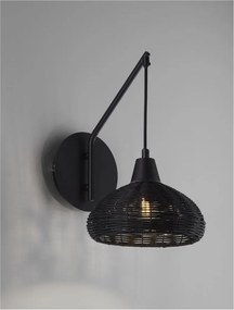 Aplica de perete boho style design natural Fado negru