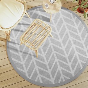 vidaXL Covor de exterior, ARAKIL gri, Ø160 cm, PP