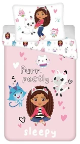 Gabby&#039;s Dollhouse Sleepy cuvertură de pat 135×200cm, 80×80 cm