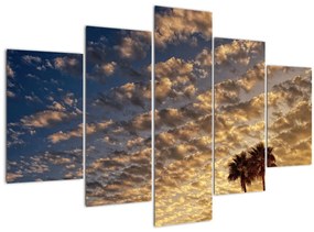 Tablou - Palmieri între nori (150x105 cm)