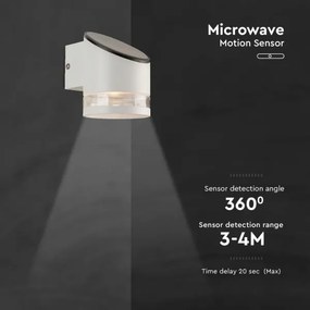Aplică LED solară cu senzor LED/1W/3,7V IP44 3000K alb