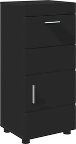 vidaXL Set dulap baie TULUM Negru 37 x 31,5 x 82 cm Lemn compozit