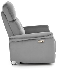 Fotoliu recliner Semir velvet gri H108 cm