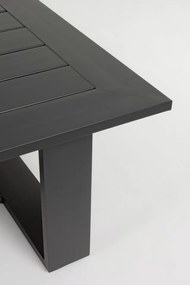 Set mobilier de gradina, 4 piese, metal, gri / negru, Baltic Bizzotto