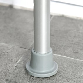HOMCOM Taburet de duș scaun de duș antiderapant taburet de baie înălțime reglabil pivotant la 360° din aluminiu | Aosom Romania