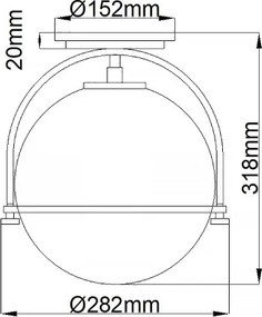 Quintiesse QN-SOMERSET-F-O-BK - Plafonieră SOMERSET, 1x E27/60W/230V, neagră