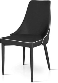 Scaun Molino, structura metalica, tesatura - NEGRU