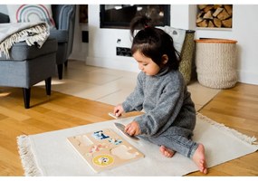 Puzzle (număr de piese 6) de inserat din lemn Safari – Kindsgut