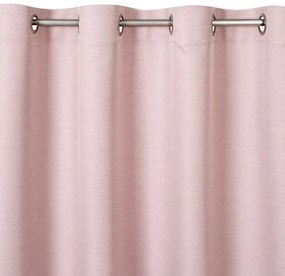 Perdea decorativă roz cu inele de agățat Lungime: 250 cm