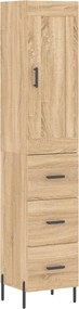 vidaXL Dulap înalt, stejar sonoma, 34,5x34x180 cm, lemn prelucrat