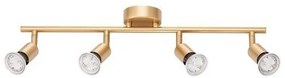 Plafonirea cu 4 spoturi design minimalist LUP aurie