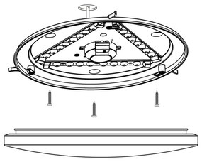 Eglo 97872 - LED Plafonieră FRANIA LED/14,6W/230V